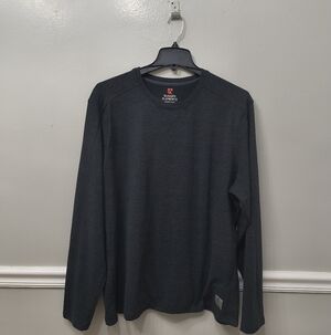 Rugged Elements Men's Long Sleeve Work Shirt/Tee Charcoal XXL Durable Unility